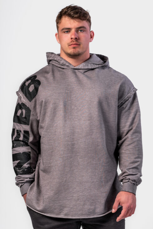 Washed-off Oversized Pullover Hoodie NO BS 371
