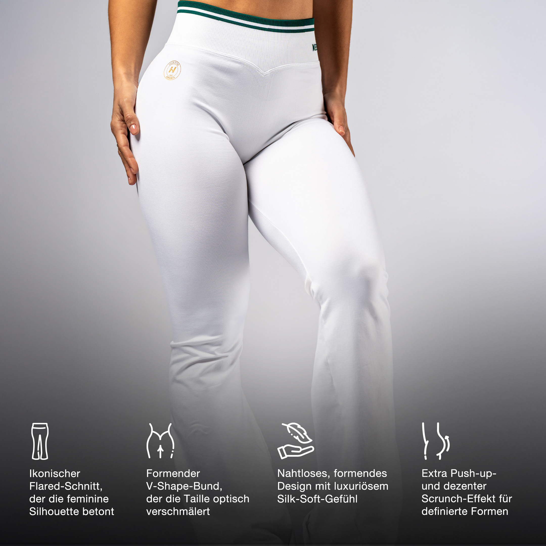 leggings-mit-hohem-bund-und-ausgestelltem-bein-club-dor-630-weis-white