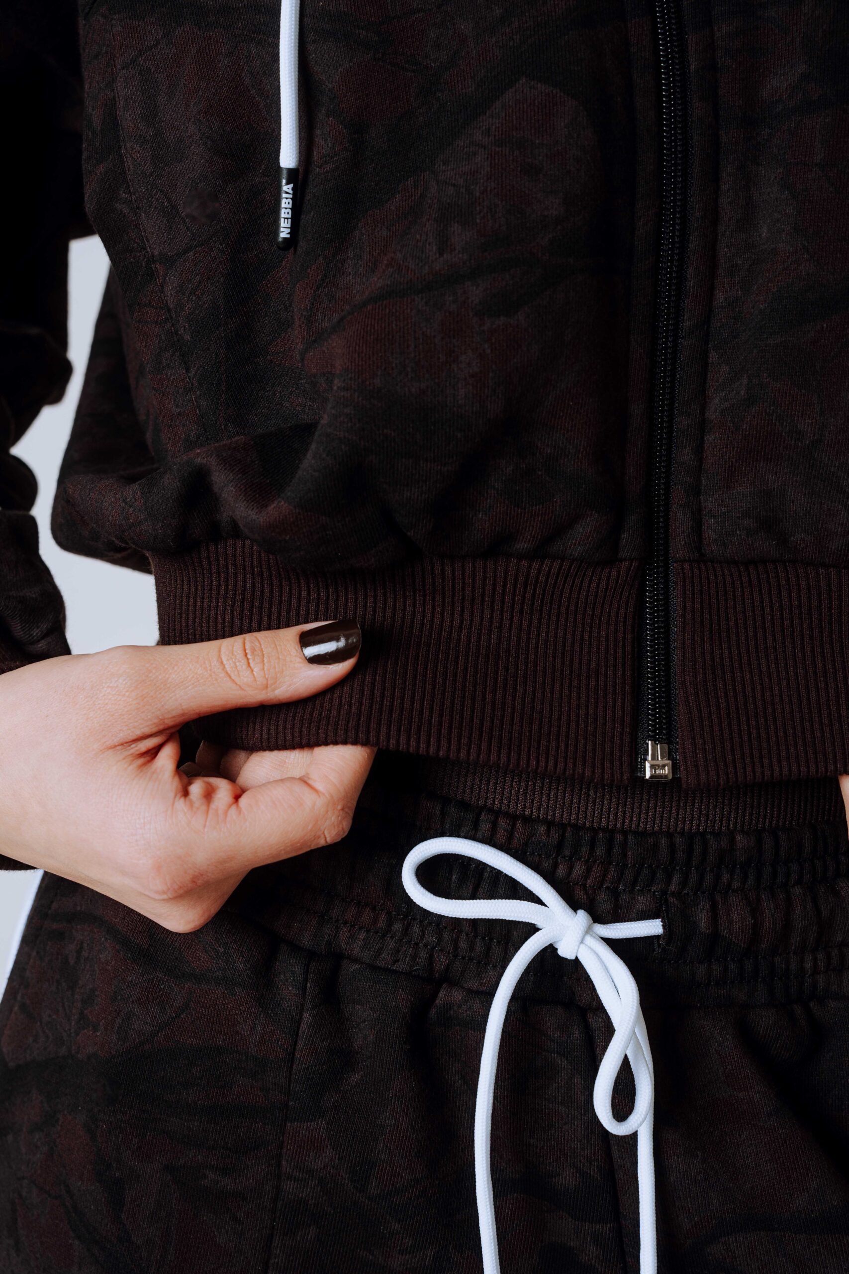 Mikina na zips s kapucňou POWER 895 Dark brown camo - Image 7