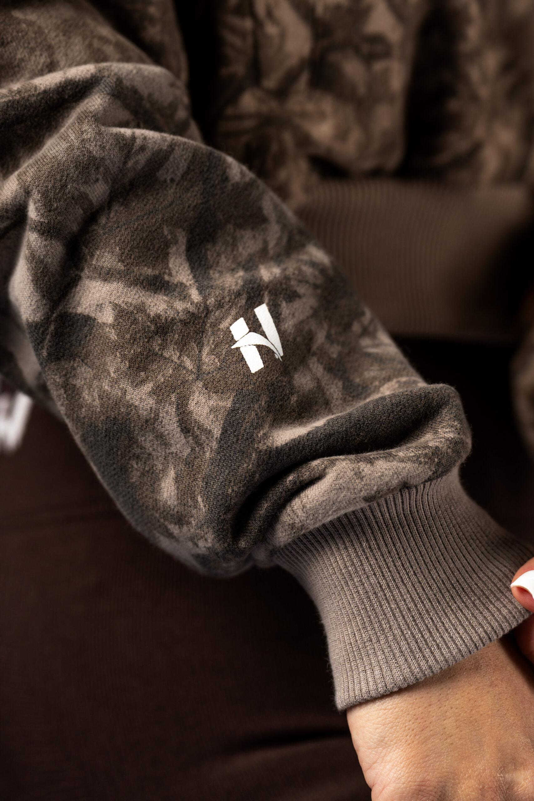 Mikina na zips s kapucňou POWER 895 Light brown camo - Image 6