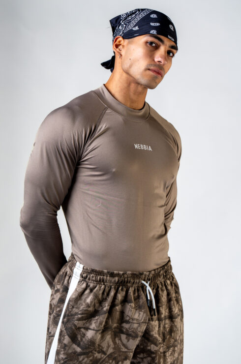 Seamless tričko s dlhým rukávom POWER 901 Light brown ash