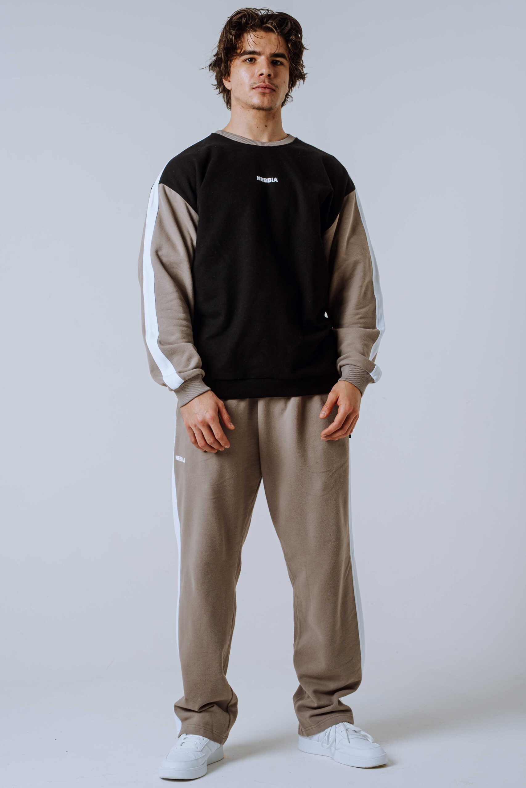 Relaxed fit mikina POWER 903 Light brown ash - Image 8