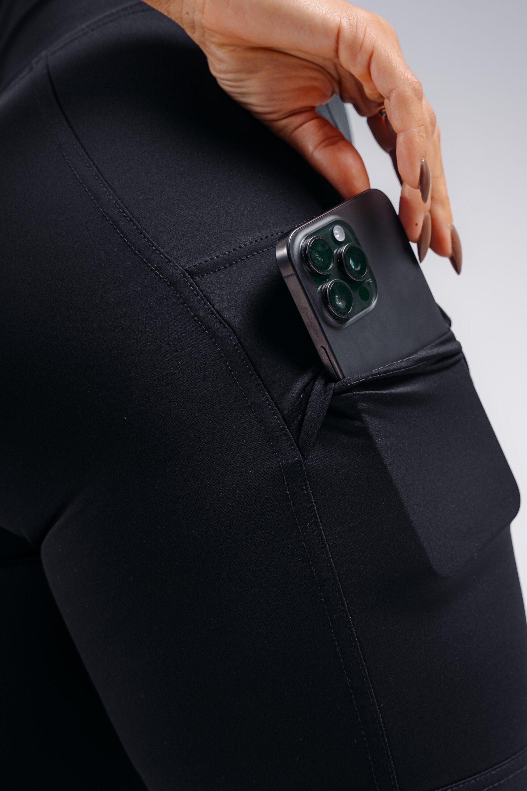 High-Waist Sculpting Leggings with Pockets PRIMAL 851 Black - Image 5