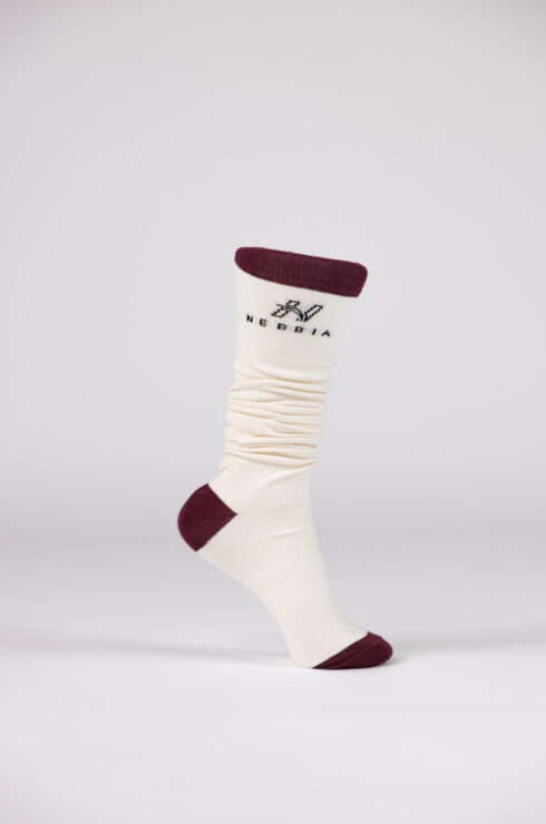 High Crew Socks BLOCK 97 136 cream