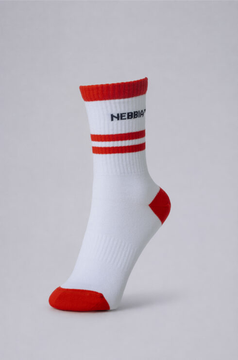NEBBIA x Olympia Classic Crew ponožky 139 biele white