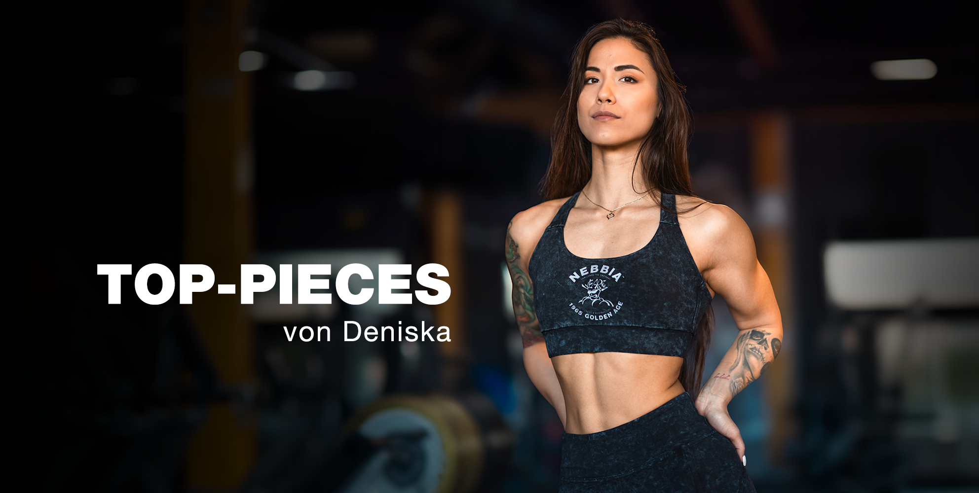 Entdecke die Lieblings-Sportbekleidung von Denisa Tran Vanová von NEBBIA. Kaufe ihre Lieblingsleggings, Sport-BHs, Shorts und Activewear für jedes Workout.