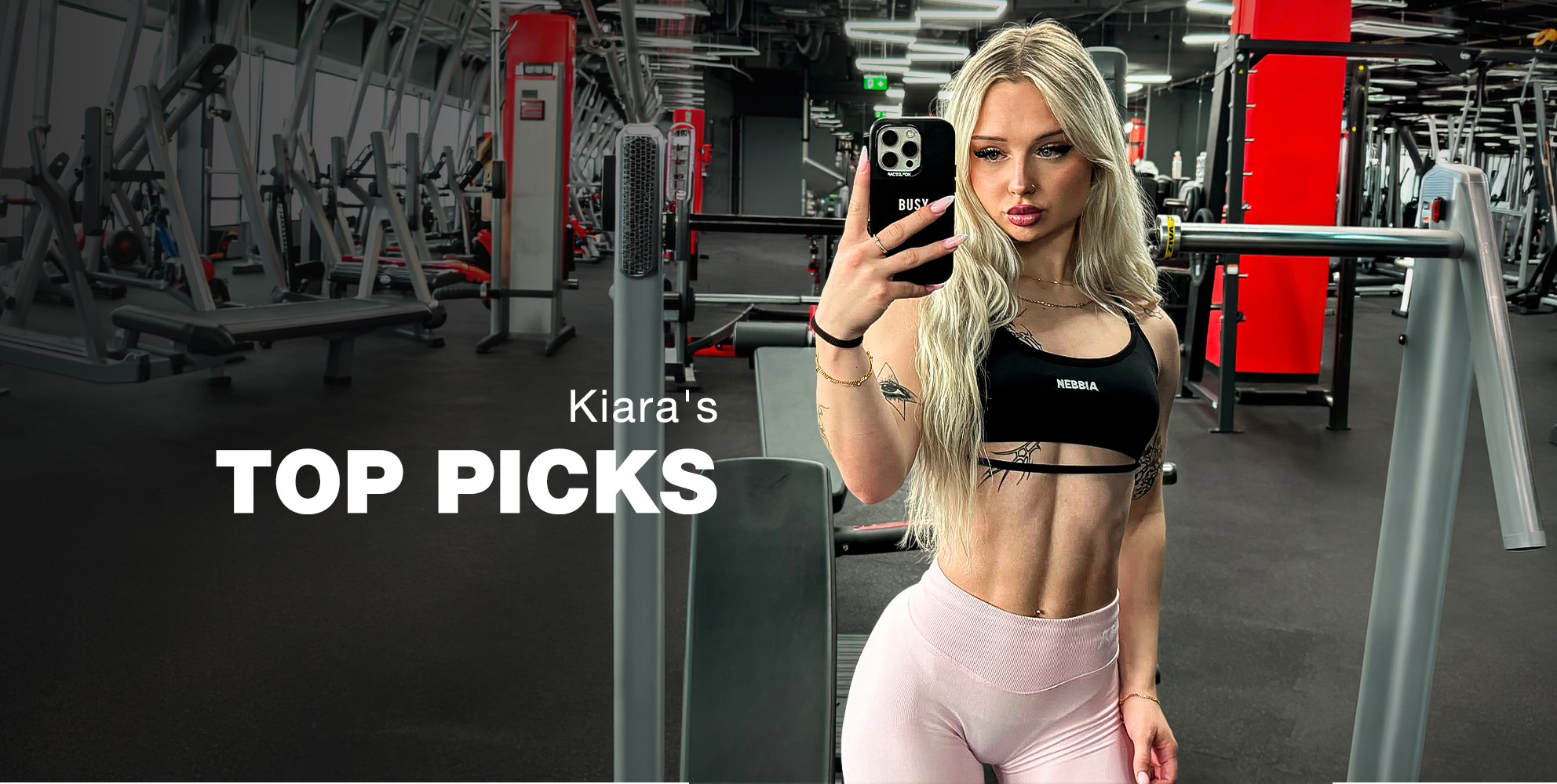 Get Kiara Jalakšová's favourite NEBBIA gym outfits. Explore stylish, high-performance sportswear built for training, comfort, and a confident fitness lifestyle.