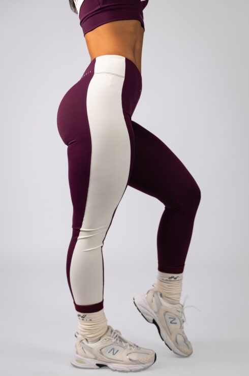 High-Waist Leggings BLOCK 97 852 bordo