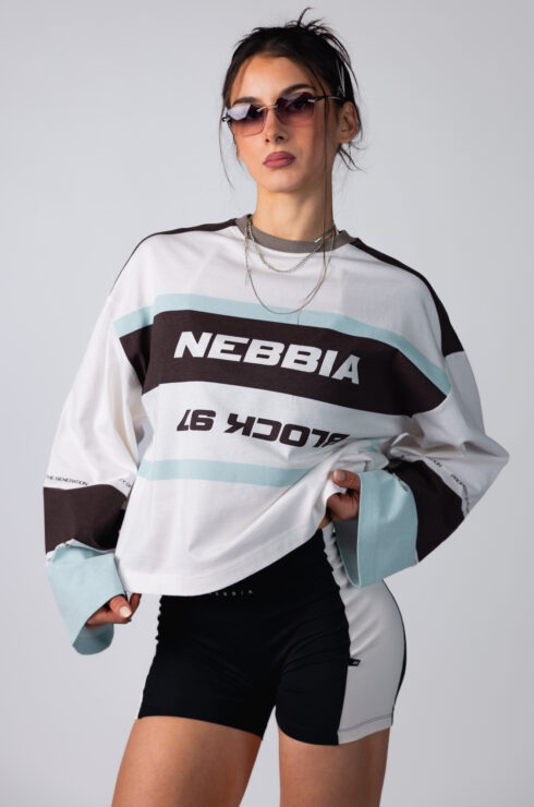 Long Sleeve Y2K T-Shirt BLOCK 97 916 dark brown