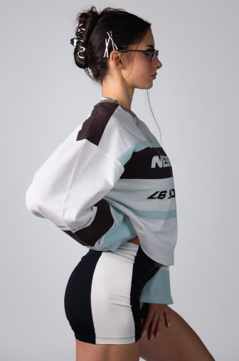 Long Sleeve Y2K T-Shirt BLOCK 97 916 dark brown
