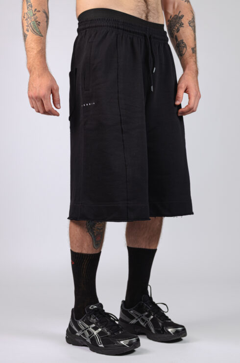Wide Raw Hem Shorts BLOCK 97 929 black