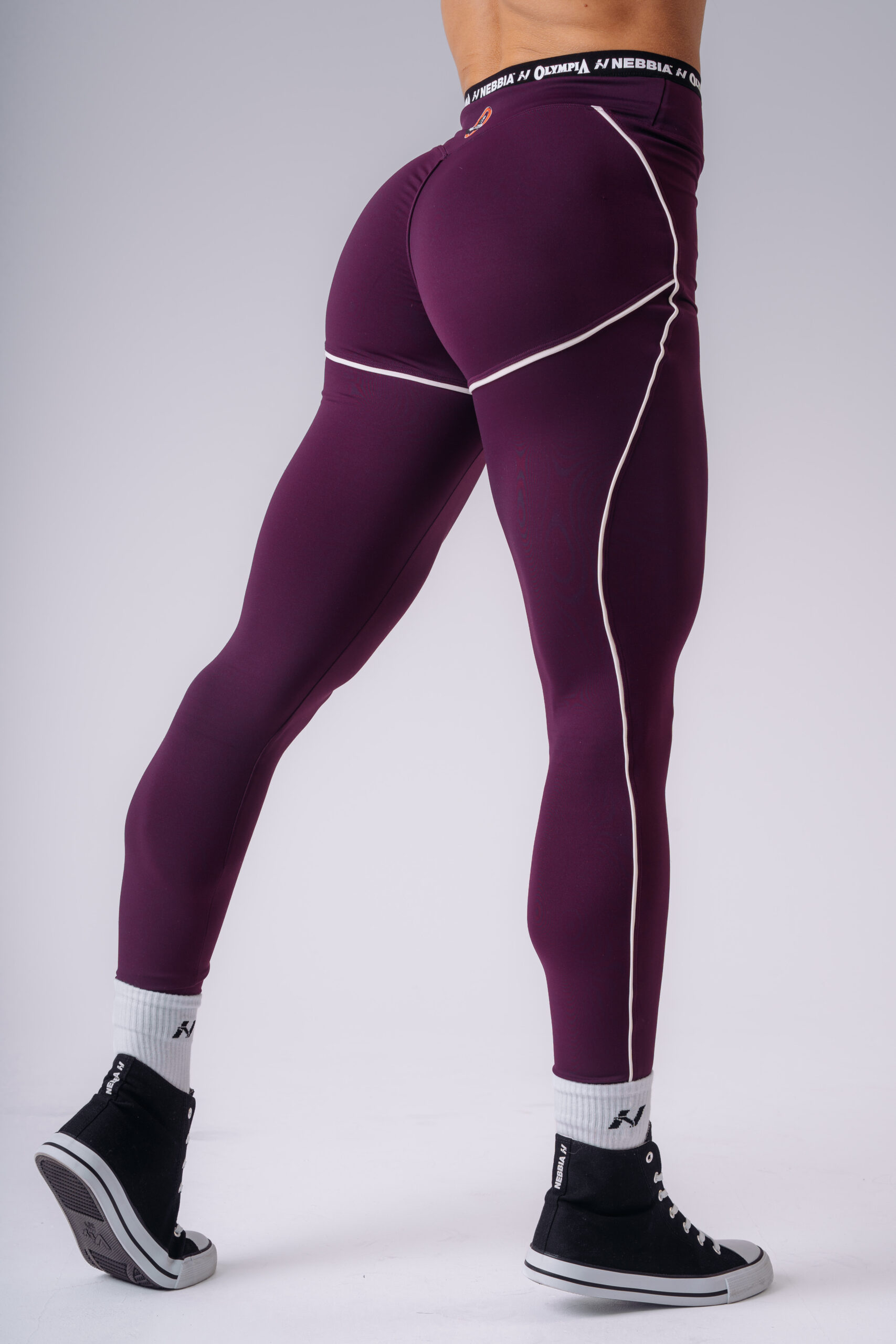 NEBBIA x Olympia High-Waist legíny 935 bordové
