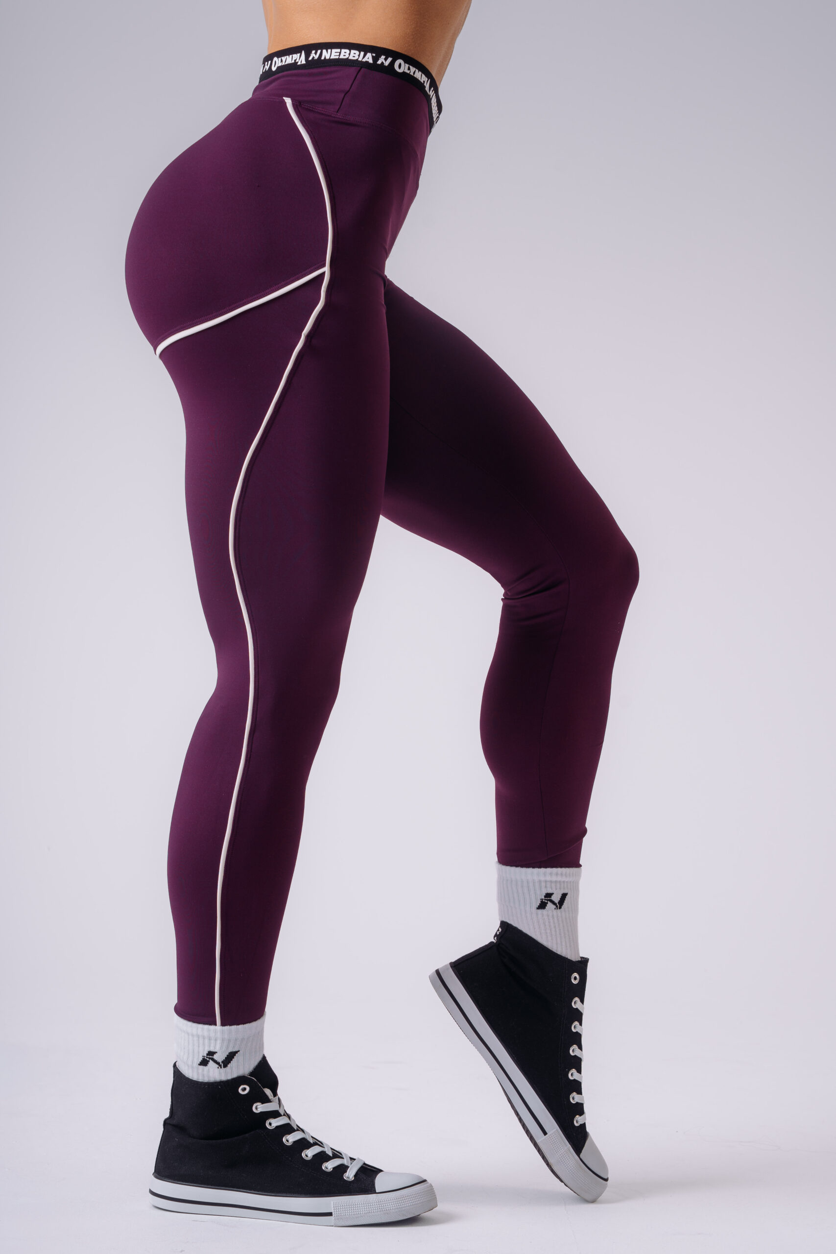 NEBBIA x Olympia High-Waist Leggings 935 Bordo - Image 3
