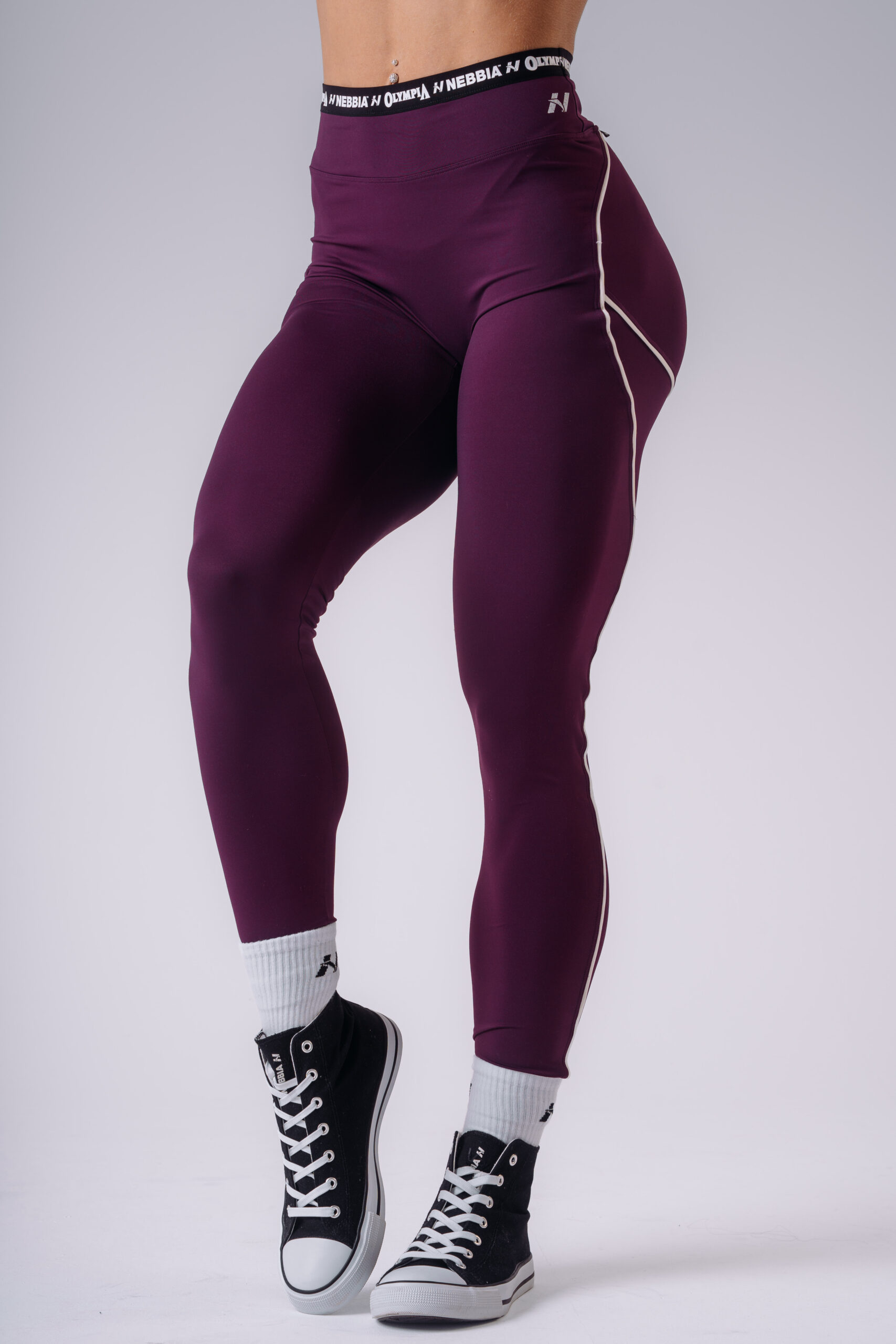 NEBBIA x Olympia High-Waist Leggings 935 Bordo - Image 4