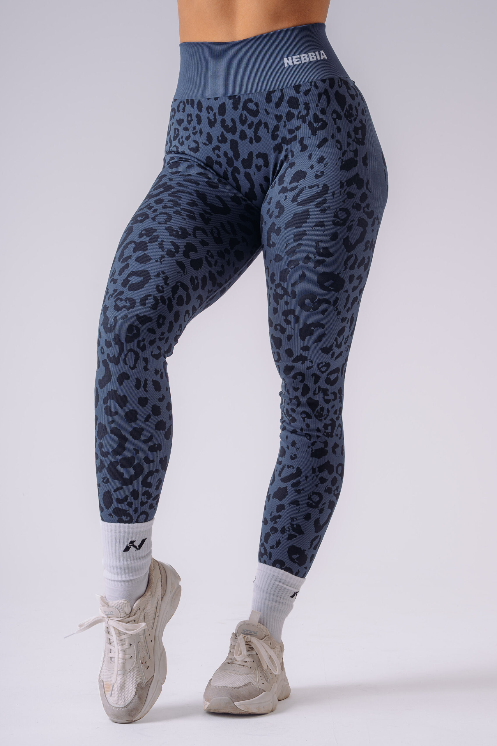Push-Up Kompressionsleggings mit Leopardenmuster PRIMAL 849 Dunkelblaue – Bild 3
