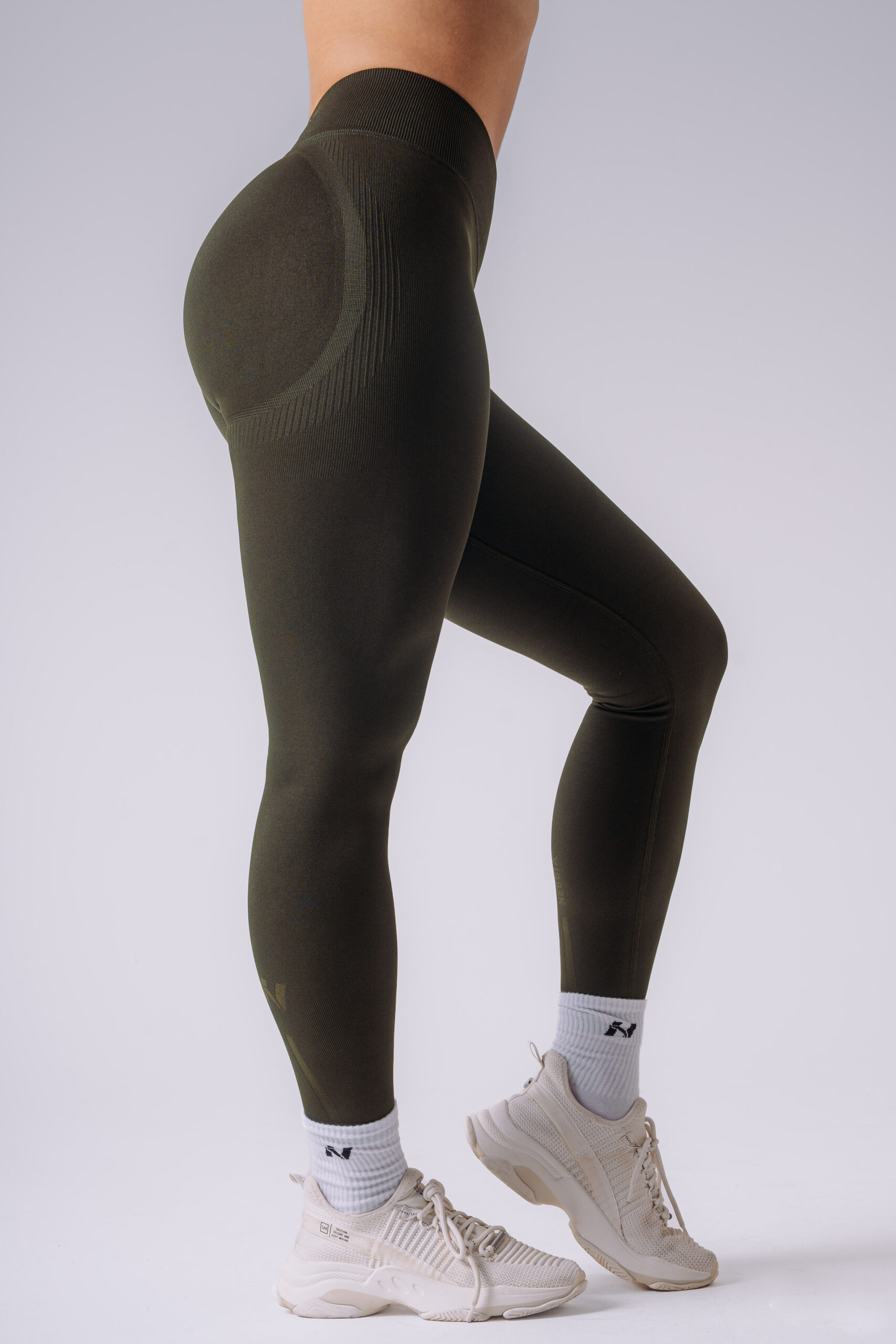 Push-up Leggings mit hohem Bund POWER 888 Dunkelgrüne – Bild 2
