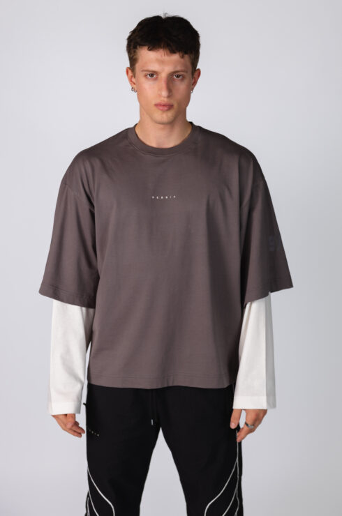 Double Sleeve T-Shirt BLOCK 97 928 gray