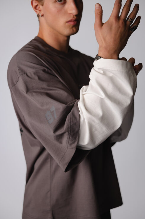 Double Sleeve T-Shirt BLOCK 97 928 gray