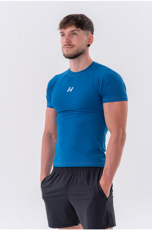 Funktionales Slim-fit-T-Shirt Blue
